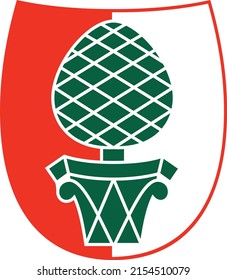 Ilustración oficial del vector del escudo de armas de la capital regional alemana de AUGSBURG (ALEMANIA)