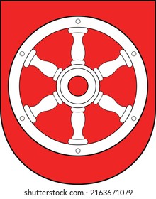 Ilustración vectorial oficial del escudo de armas de la capital regional alemana de ERFURT (ALEMANIA)