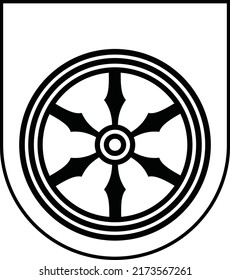 Official coat of arms vector illustration of the German regional capital city of OSNABRÜCK, GERMANY