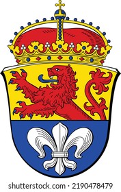 Catálogo oficial del escudo de armas de la capital regional alemana de DARMSTADT (ALEMANIA)