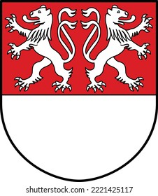 Official coat of arms vector illustration of the German regional capital city of WITTEN, GERMANY