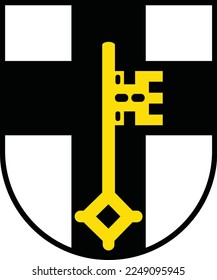 Official coat of arms vector illustration of the German town of DORSTEN, GERMANY