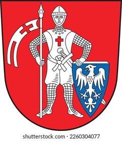 Official coat of arms vector illustration of the German town of BAMBERG, GERMANY