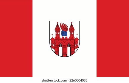 Official coat of arms vector illustration of the German town of NEUBRANDENBURG, GERMANY