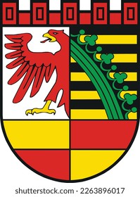 Official coat of arms vector illustration of the German town of DESSAU, GERMANY