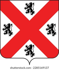 Offizielles Wappen, Vektorgrafik der belgischen Stadt SERAING, BELGIEN