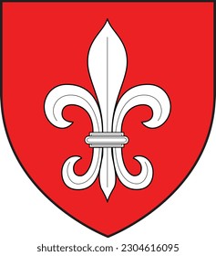 Official coat of arms vector illustration of the French city of LILLE, FRANCE