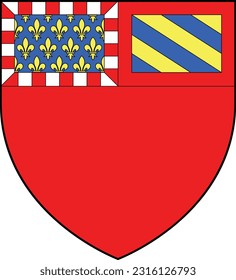 Official coat of arms vector illustration of the French city of DIJON, FRANCE