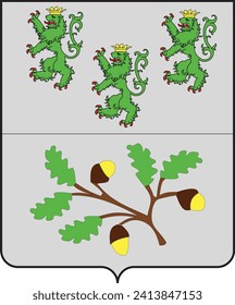 Official coat of arms vector illustration of the Belgian city of VERVIERS, BELGIUM