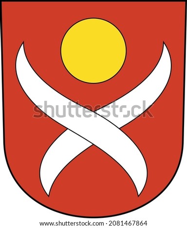 Official coat of arms vector illustration of the quarter Leimbach Neighborhood of the Swiss regional capital city of Zurich, Switzerland
