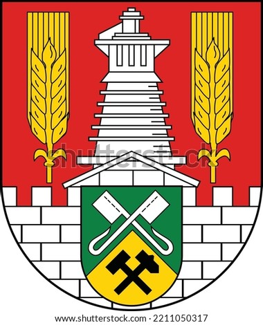 Official coat of arms vector illustration of the German regional capital city of SALZGITTER, GERMANY