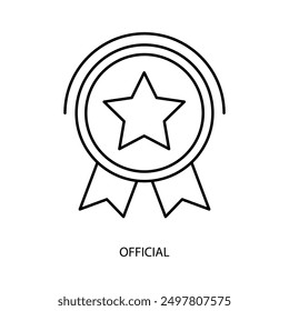 official concept line icon. Simple element illustration. official concept outline symbol design.