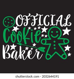 Official cookie baker t-shirt design, you can download vector file.