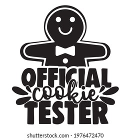 official cookie tester logo, quote typography, lettering design