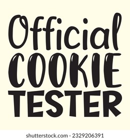 Official Cookie Tester t-shirt design, vector file 