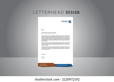 Official creative clean minimalistic simple business Letterhead template design free download