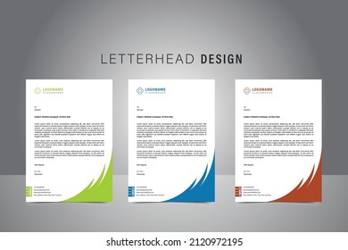 Official creative clean minimalistic simple business Letterhead template design free download