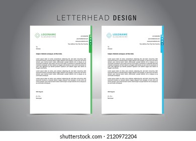 Official creative clean minimalistic simple business Letterhead template design free download