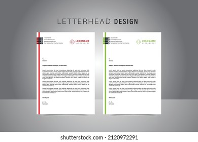 Official creative clean minimalistic simple business Letterhead template design free download