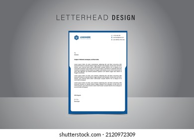 Official creative clean minimalistic simple business Letterhead template design free download