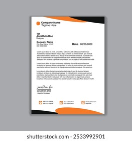 Official creative clean minimalistic simple business Letterhead template design 