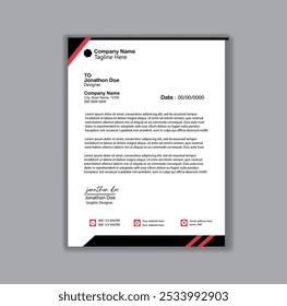 Official creative clean minimalistic simple business Letterhead template design 