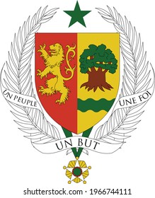 Official current vector coat of arms of the Republic of Senegal