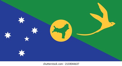 Official current vector flag of the Australian external territory of CHRISTMAS ISLAND, AUSTRALIA