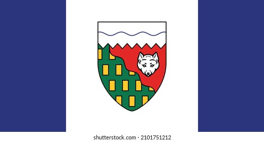 Official current vector flag of the Canadian territory of NORTHWEST TERRITORIES, CANADA