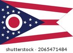 Official current vector flag of the Federal State of Ohio, USA