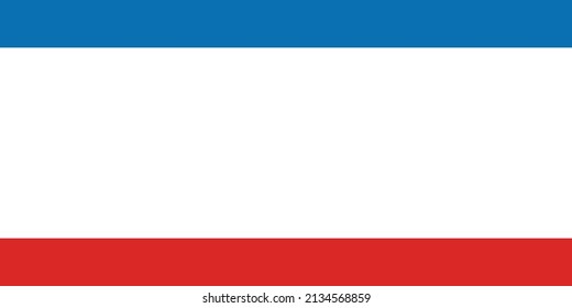 Official current vector flag of the Ukrainian autonomous republic of CRIMEA, UKRAINE