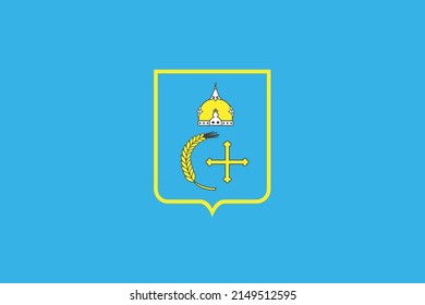 Offizielle derzeitige Vektorflagge des ukrainischen Verwaltungsgebiets SUMY OBLAST, UKRAINE