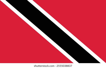 Official current vector flag of unitary parliamentary constitutional republic of Trinidad and Tobago. Flag Marker or Illustration Vector. Template for independence day poster design