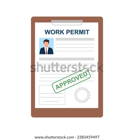 An official document giving a foreigner permission to take a job in a country.