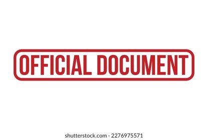 Documento oficial Vector de sellado de sello de goma