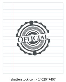 Official drawn with pencil strokes. Vector Illustration. Detailed.