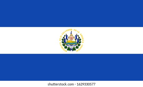 Official El Salvador flag vector, Background with flag of El Salvador