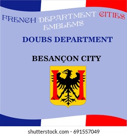 Official emblems of cities of French department Doubs