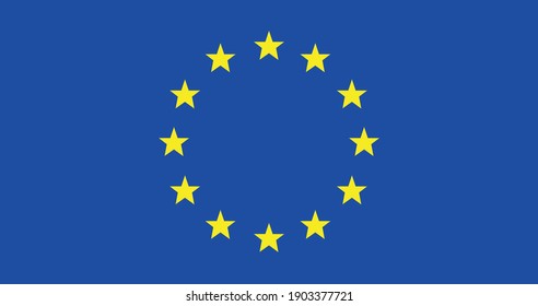 Official EU Flag Vector Illustration