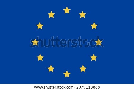 Official Europe Union flag vector illustration. Vector image of EU flag. European country national isolated symbol