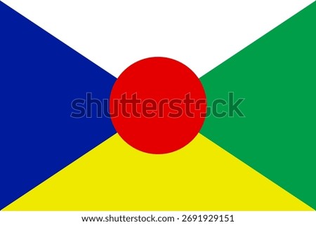 Official flag of the Akha National Development Party, Thailand. Represents political identity, community development, and cultural heritage.