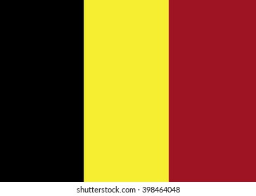 Official Flag of Belgium - isolated vector