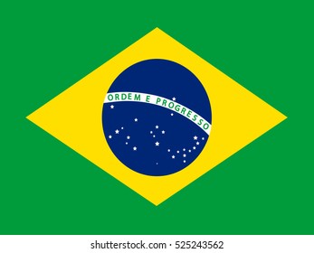 The official flag of Brazil.