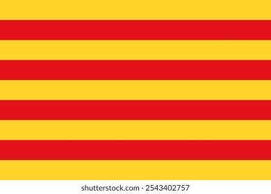  La bandera oficial de Cataluña presenta franjas rojas y amarillas, que simbolizan el patrimonio y la unidad. Cataluña es conocida por su rica historia, su vibrante cultura y sus impresionantes paisajes mediterráneos