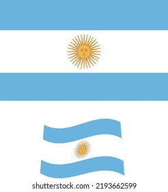 Official flag of the country Argentina