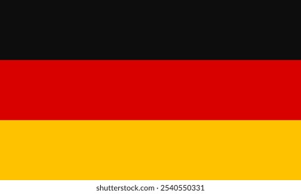 La bandera oficial de Alemania presenta Horizontales franjas negras, rojas y doradas, que simbolizan la unidad y el orgullo. Alemania es conocida por su rica cultura, historia y paisajes diversos