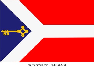 Official flag of Gori, Georgia. An authentic vector capturing this historic city's symbol, known for its ancient fortress and Stalin's birthplace. Perfect for travel and Georgian identity projects
