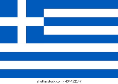 Official flag of Greece country. Vector illustration.