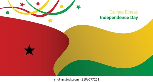 The official flag of Guinea Bissau to celebrate independence day