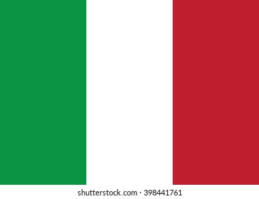 Official Flag of Italy - isolated vector